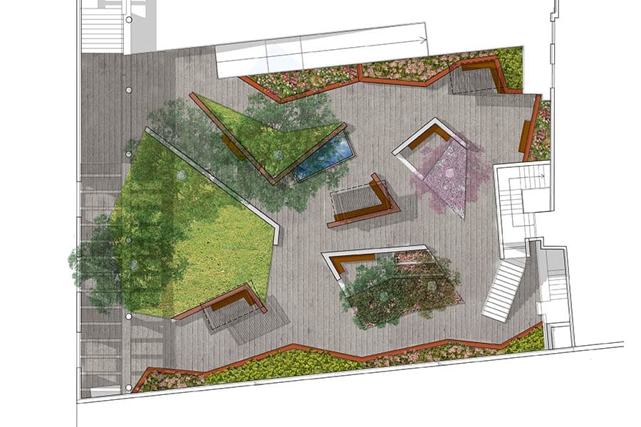 diseño y ejecución jardin de ancianos monzón